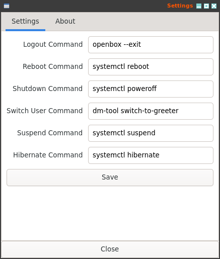 Settings screenshot